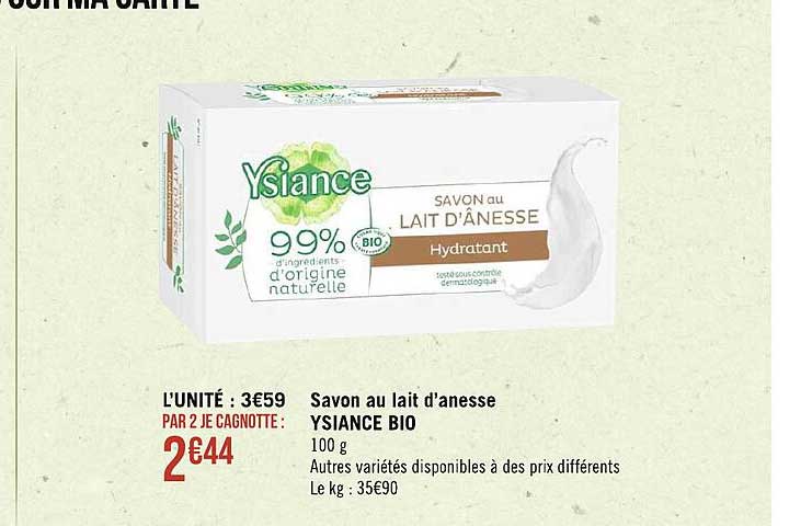 savon au lait d'anesse ysiance bio