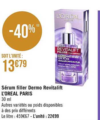 sérum filler dermo revitalift l'oréal paris