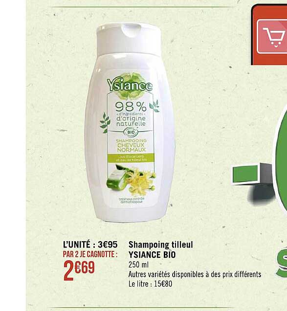 shampoing tilleul ysiance bio