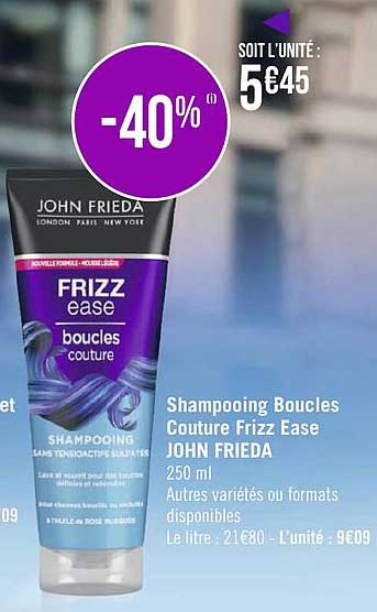 shampooing boucles couture frizz ease john frieda