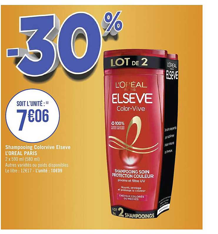 shampooing colorvive elsève l'oréal paris