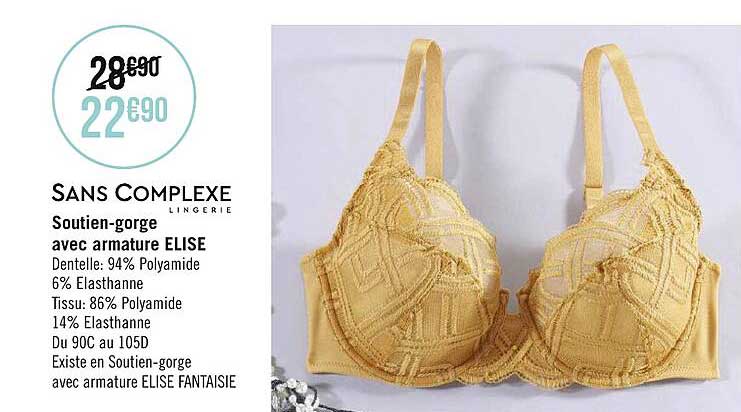 soutien-gorge aver armature elise sans complexe lingerie