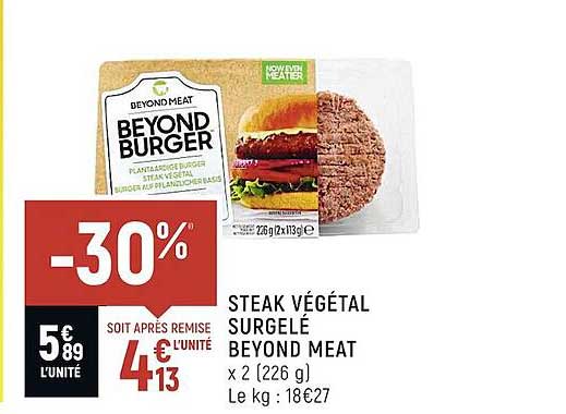 steak végétal surgelé beyond meat