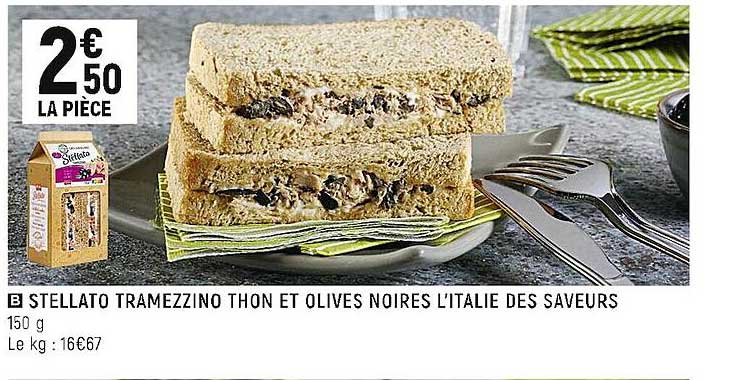 stellato tramezzino thon et olives noires l'italie des saveurs