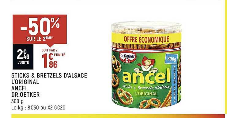 sticks & bretzels d'alsace l'original ancel dr. oetker