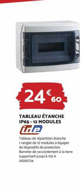 tableau étanche ip65 - 12 modules ide