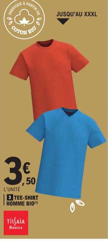 tee-shirt homme bio tissaia basics