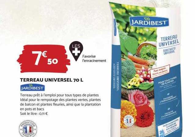 terreau universel 70l jardibest