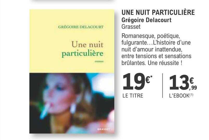 une nuit particulière - grégoire delacourt