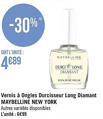 vernis à ongles durcisseur long diamant maybelline new york