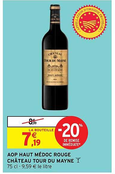 aop haut médoc rouge château tour du mayne