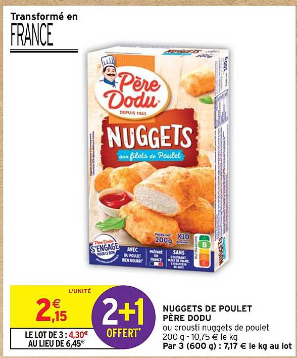 nuggets de poulet père dodu