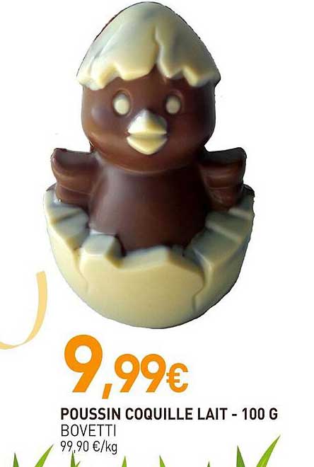 Poussin Coquille Lait Bovetti - 100 G
