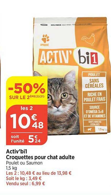 Activ'bi1 Croquettes Pour Chat Adulte
