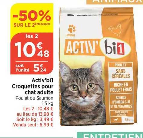 Activ'bi1 Croquettes Pour Chat Adulte