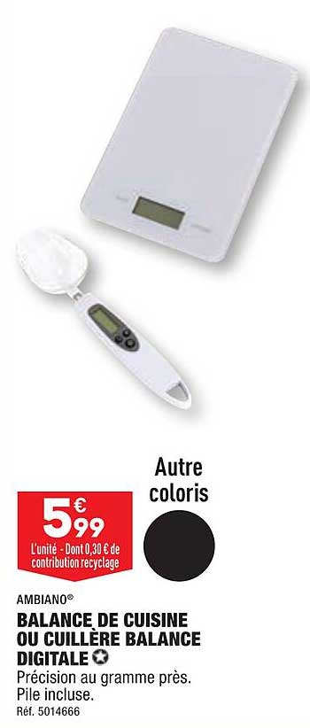ambiano balance de cuisine ou cuillère balance digitale