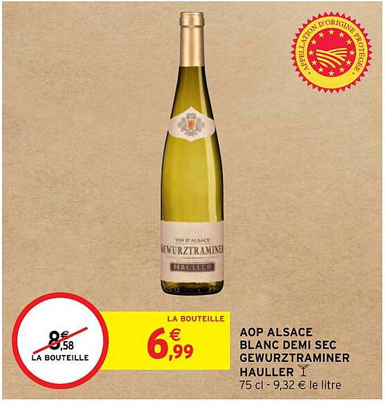 aop alsace blanc demi sec gewurztraminer hauler