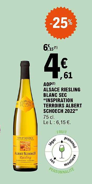 aop alsace riesling blanc sec inspiration terroirs albert schoech 2022