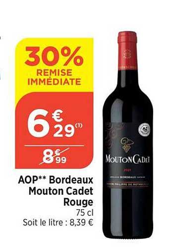 aop bordeaux mouton cadet rouge