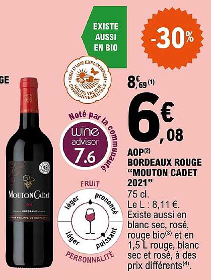 aop bordeaux rouge mouton cadet 2021