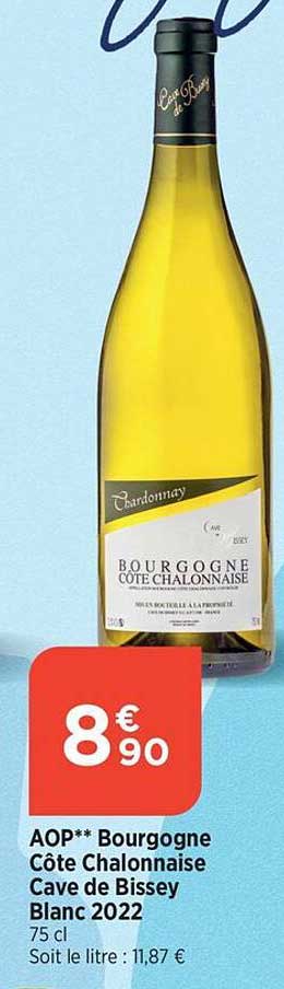 aop bourgogne côte chalonnaise cave de bissey blanc 2022