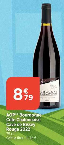 aop bourgogne côte chalonnaise cave de bissey rouge 2022