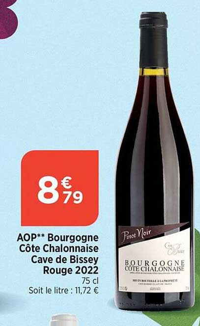 Aop Bourgogne Côte Chalonnaise Cave De Bissey Rouge 2022