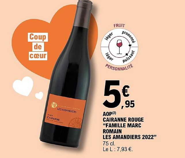 aop cairanne rouge famille marc romain les amandiers 2022