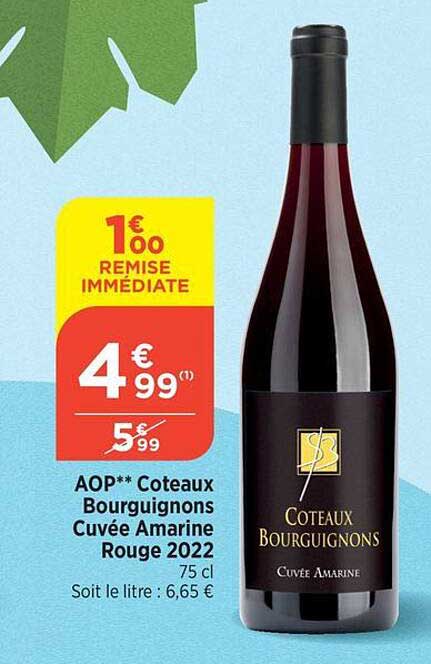 aop coteaux bourguignons cuvée amarine rouge 2022