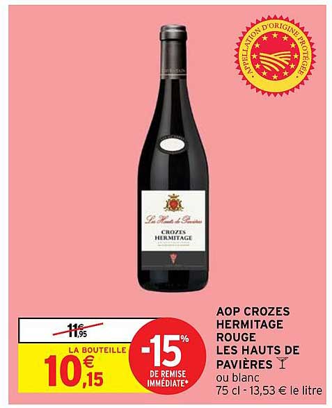 aop crozes hermitage rouge les hauts de pavières