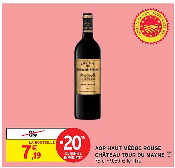 aop haut médoc rouge château tour du mayne