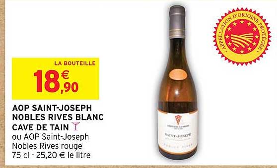 aop saint-joseph nobles rives blanc cave de tain