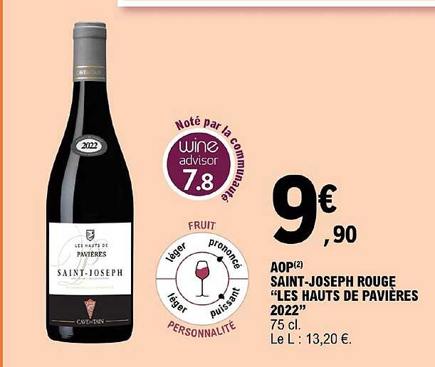 aop saint-joseph rouge "les hauts de pavières 2022"