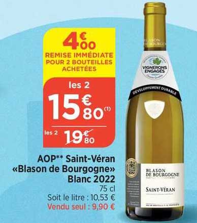 aop saint-véran «blason de bourgogne» blanc 2022