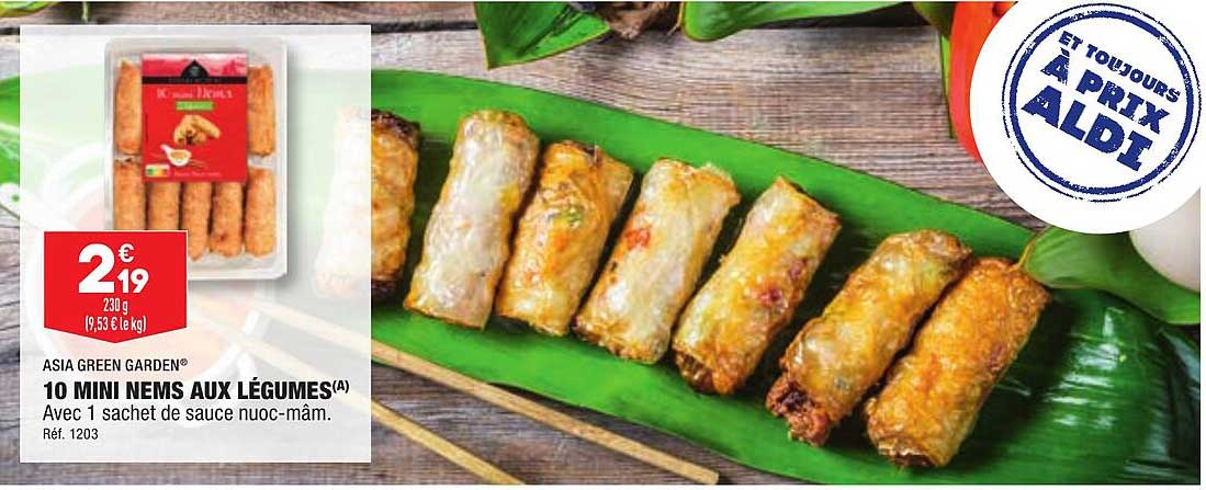 asia green garden 10 mini nems aux légumes