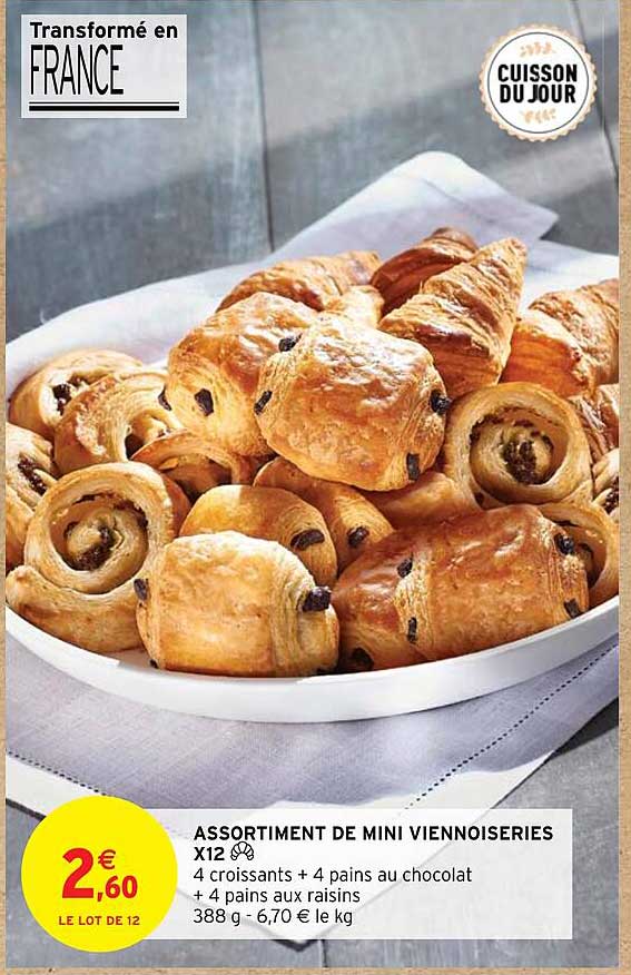 Assortiment De Mini Viennoiseries X12