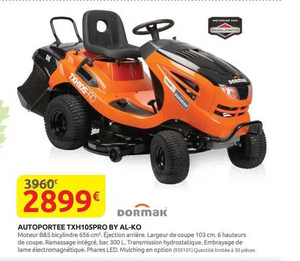 autoportée txh105pro by al-ko dormak