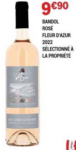 bandol rosé fleur d'azur 2022 sélectionné à la propriété