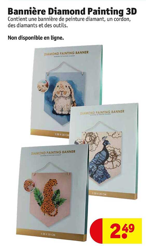 bannière diamond painting 3d