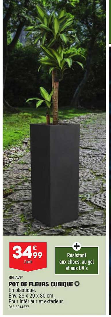 belavi pot de fleurs cubique
