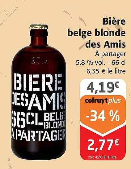 bière belge blonde des amis