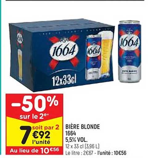 Bière Blonde 1664 5,5% Vol