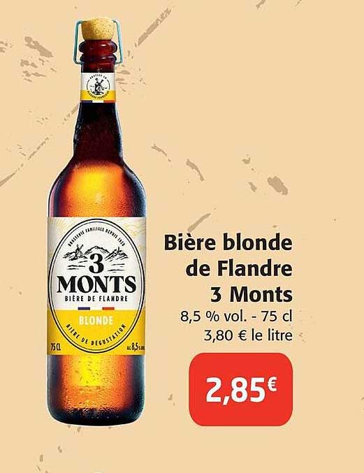 bière blonde de flandre 3 monts