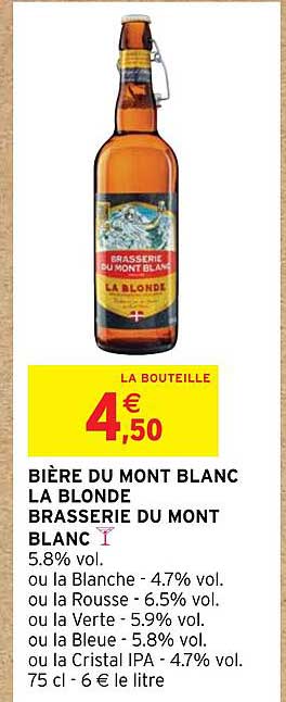 Bière Du Mont Blanc La Blonde Brasserie Du Mont Blanc