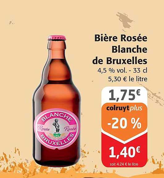 Bière Rosée Blanche De Bruxelles