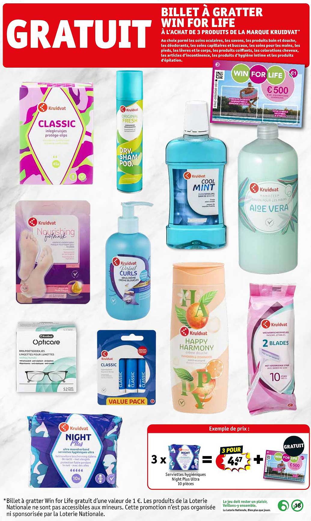 billet à gratter win for life