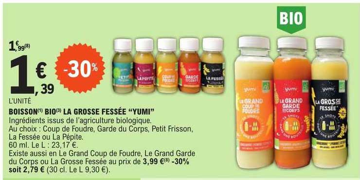 boisson bio la grosse fessée "yumi"