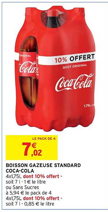 boisson gazeuse standard coca-cola