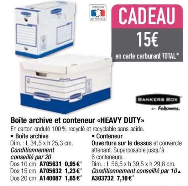 boîte archive et conteneur "heavy duty"