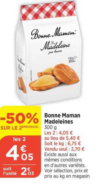bonne maman madeleines